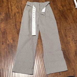 Yigal Azrouel Black and White Patterned Chinos